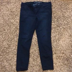 American Eagle jeggings. Super low rise. Dark